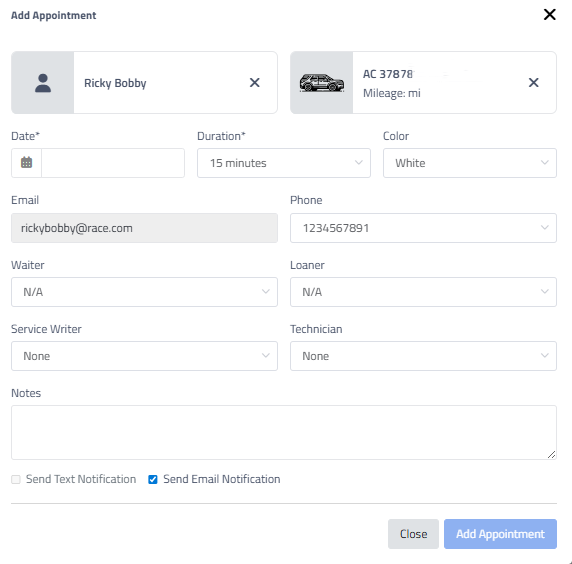 Adding a New Appointment in Retention Pro